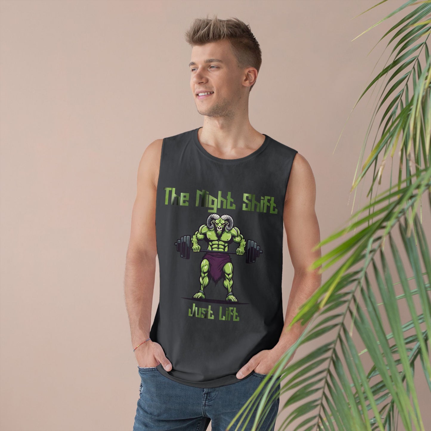 Just Lift - Ram Body Builder - Premium Unisex Barnard Tank Top Printify by The Night Shift Automotive Apparel