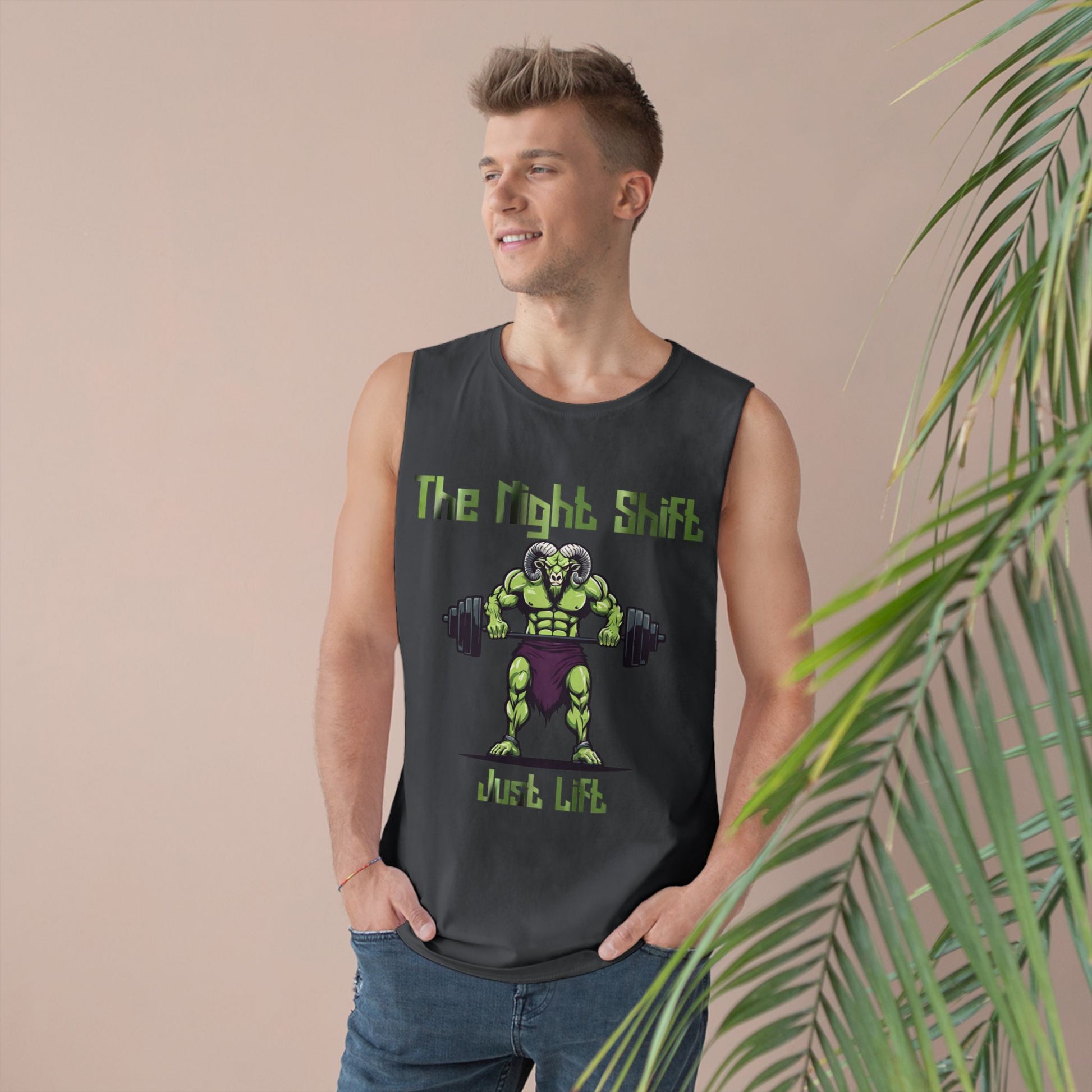 Just Lift - Ram Body Builder - Premium Unisex Barnard Tank Top Printify by The Night Shift Automotive Apparel