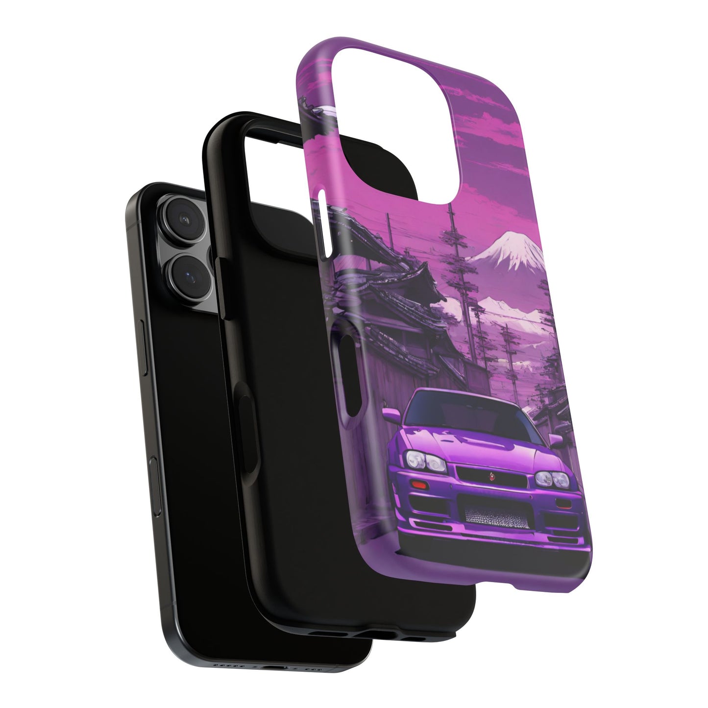 Nissan Skyline R34 Mt Fuji-Dual Layer Ultra Tough Phone Case Printify by The Night Shift Automotive Apparel