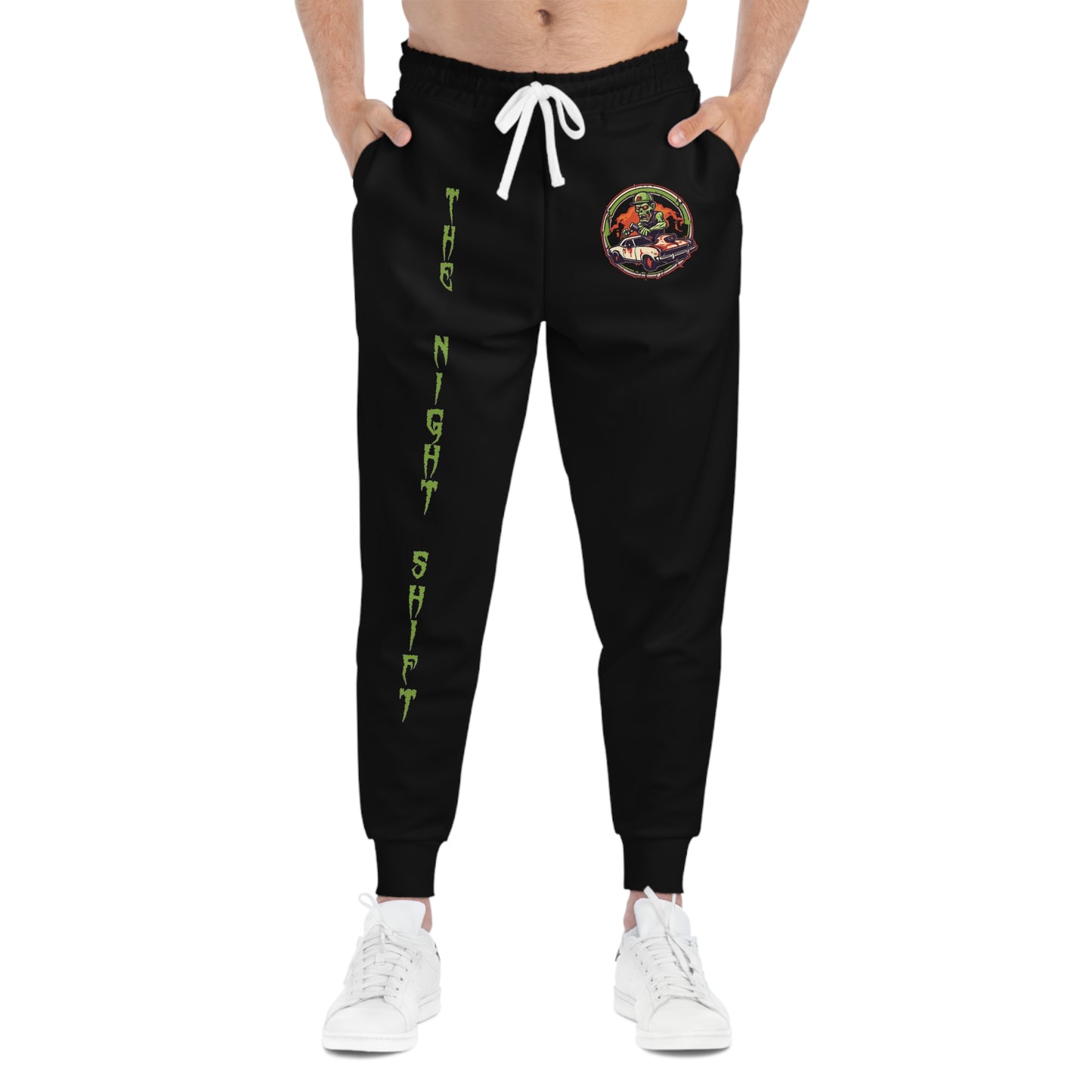 Hell Ride-Premium, Ultra Soft Athletic Joggers Seam thread color automatically matched to design Printify by The Night Shift Automotive Apparel