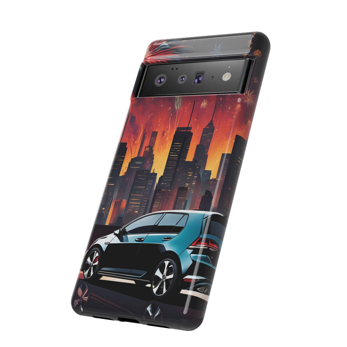 Volkswagon Golf GTI Fireworks-Dual Layer Ultra Tough Phone Case Printify by The Night Shift Automotive Apparel