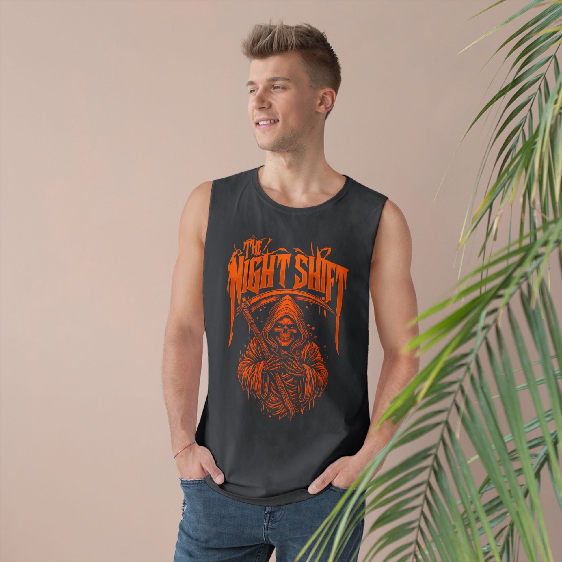 The Night Shift Reaper - Premium Unisex Barnard Tank Top Printify by The Night Shift Automotive Apparel