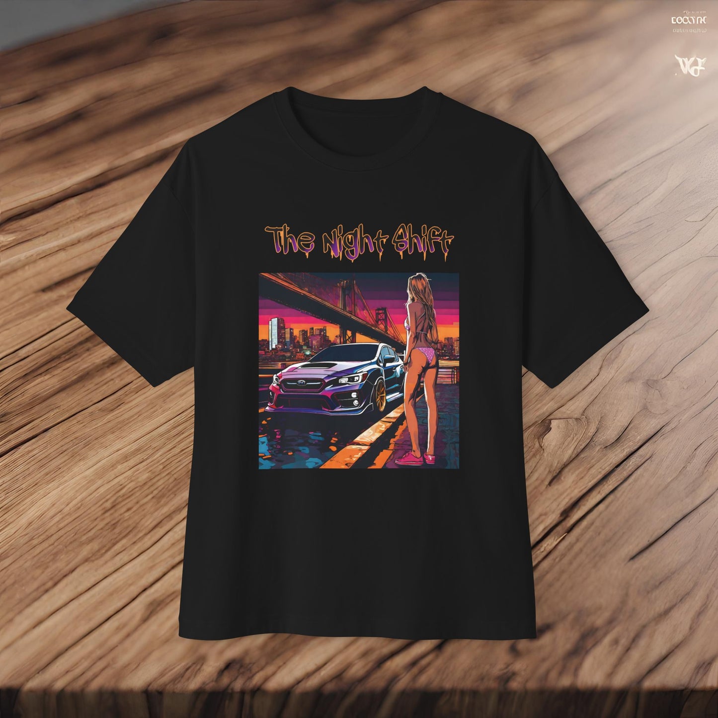 Subaru WRX/STI Beach Boulevard-Premium, Ultra Soft Unisex Oversized Boxy Tee Printify by The Night Shift Automotive Apparel