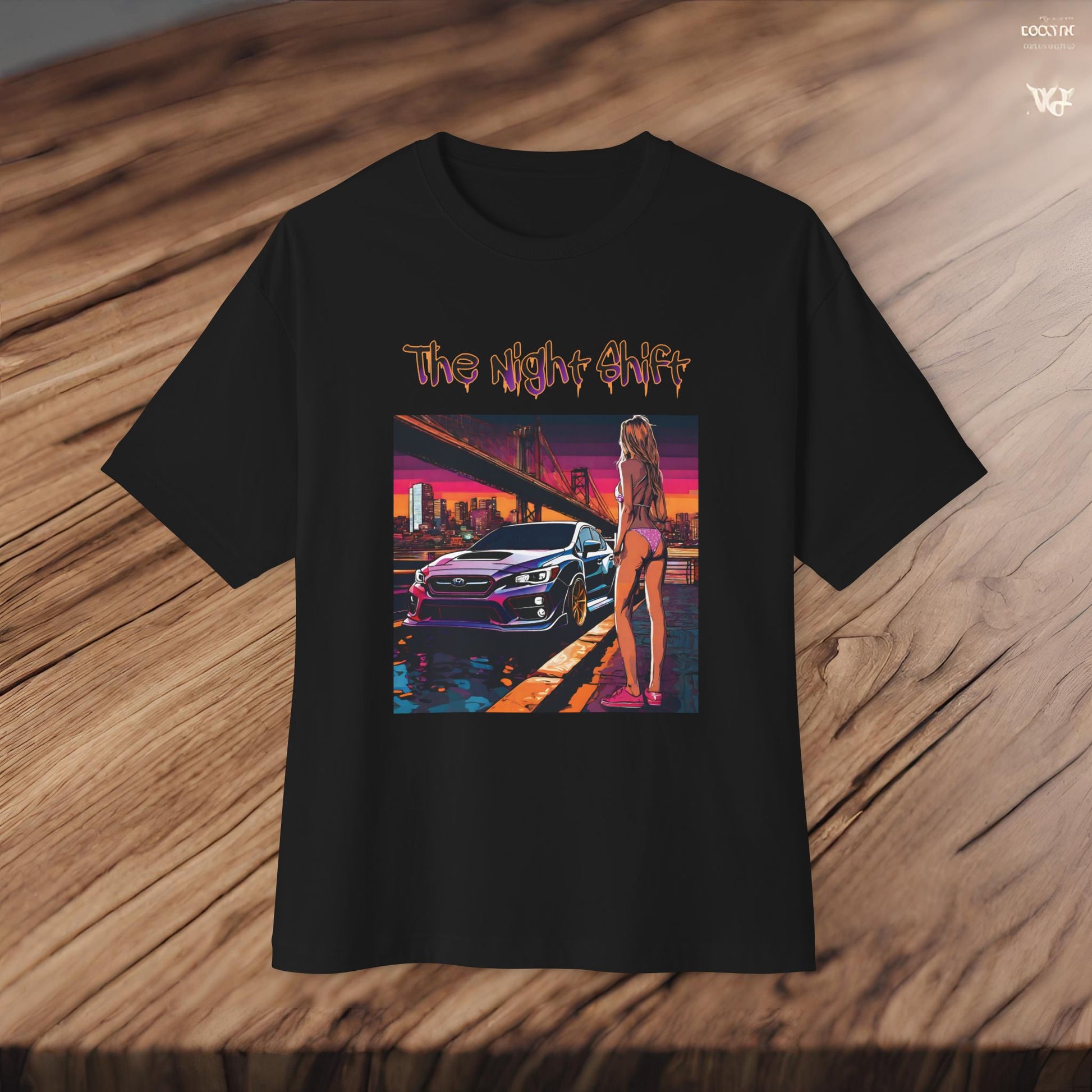 Subaru WRX/STI Beach Boulevard-Premium, Ultra Soft Unisex Oversized Boxy Tee Printify by The Night Shift Automotive Apparel