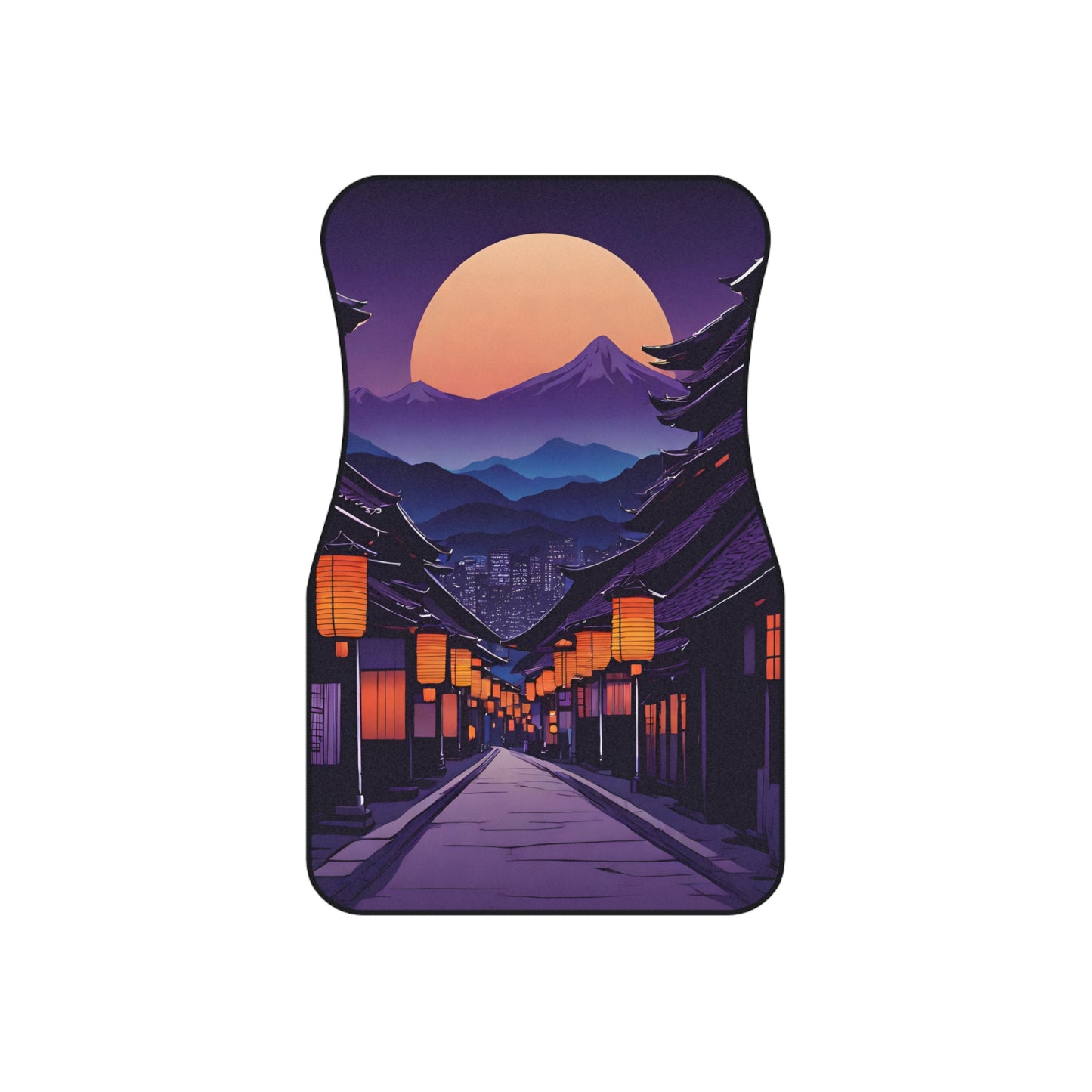 Lamplight Japanese Traditional Village-Premium, High Quality Car Floor Mats (Set of 2 Front Floor Mats) Printify by The Night Shift Automotive Apparel