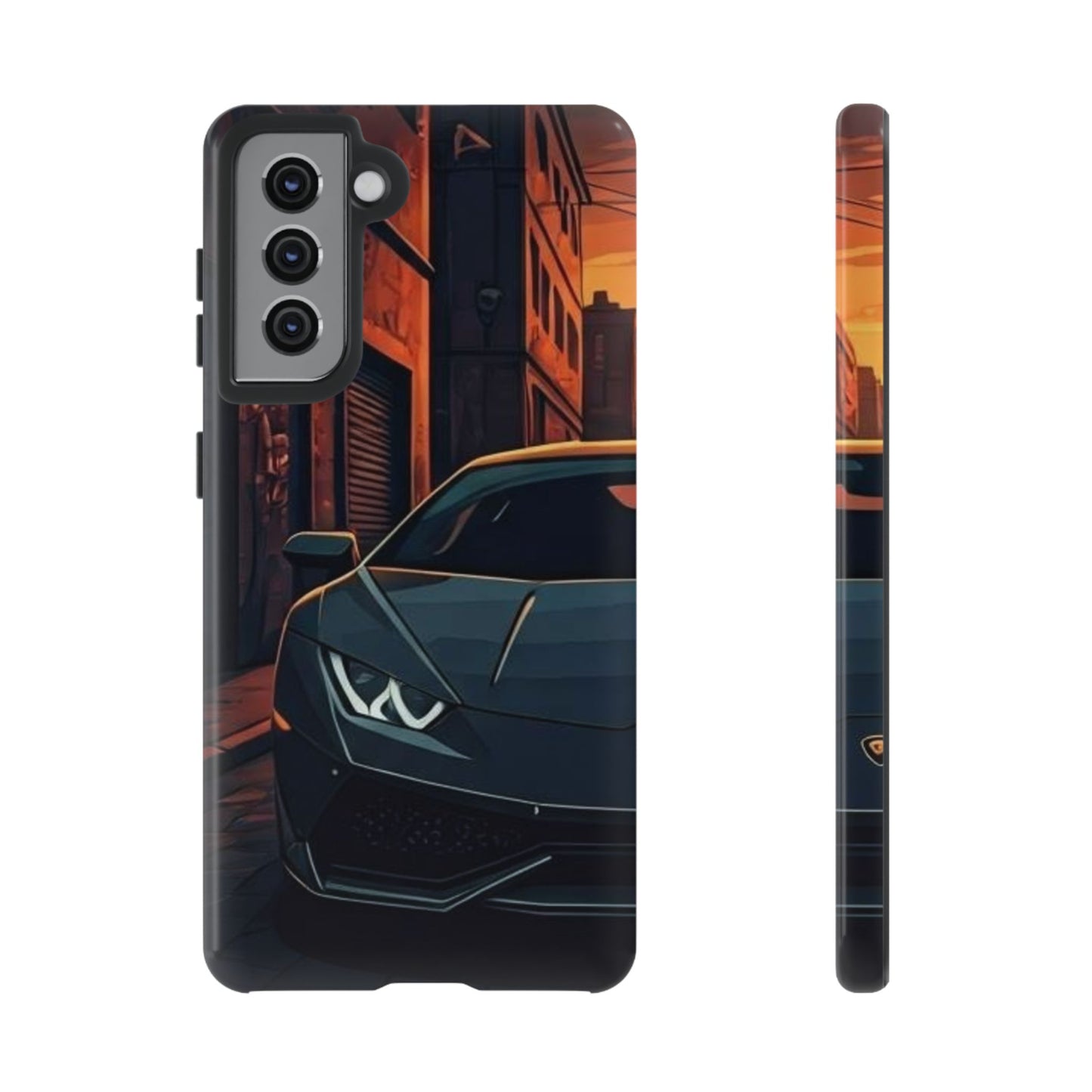 Lamborghini Huracan Street Life-Dual Layer Ultra Tough Phone Case Samsung Galaxy S21 Glossy Printify by The Night Shift Automotive Apparel