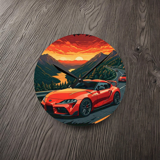 Toyota Supra MK-V Mountain Drive-Acrylic Wall Clock