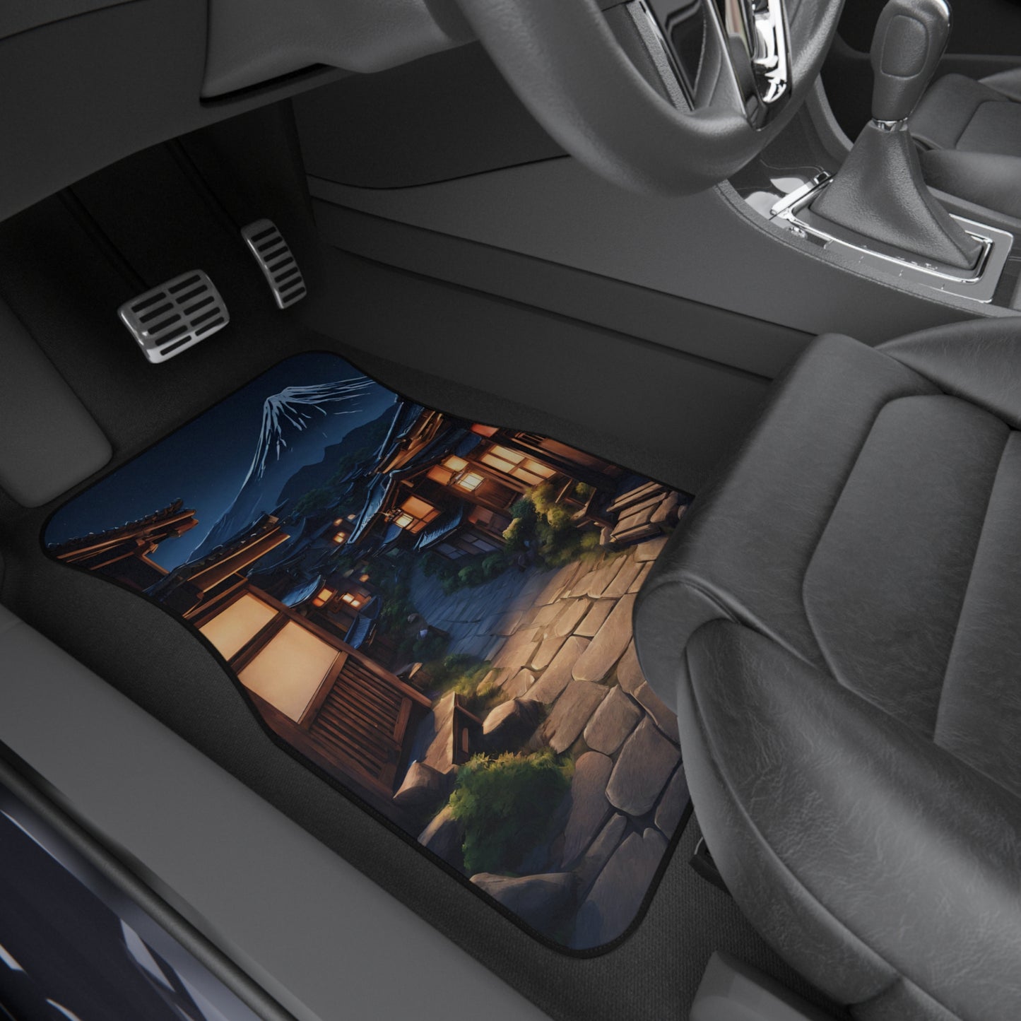 Traditional Japanese Village Countryside-Premium, High Quality Car Floor Mats (Set of 4) Printify by The Night Shift Automotive Apparel