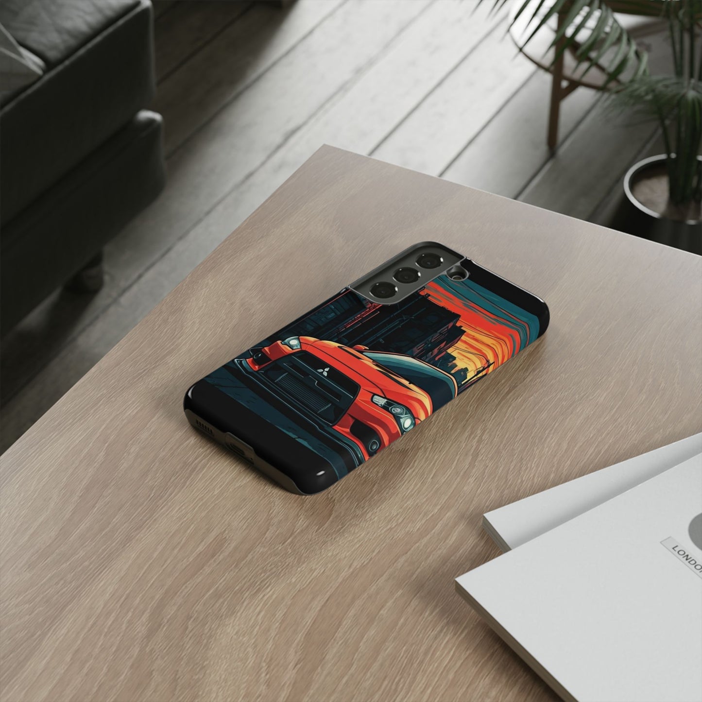 Mitsubishi Evo X Street Life-Dual Layer Ultra Tough Phone Case Samsung Galaxy S22 Glossy Printify by The Night Shift Automotive Apparel