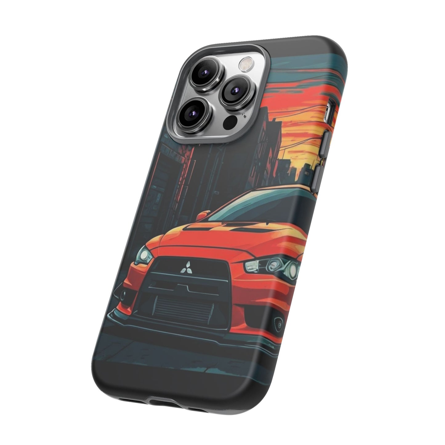 Mitsubishi Evo X Street Life-Dual Layer Ultra Tough Phone Case Printify by The Night Shift Automotive Apparel