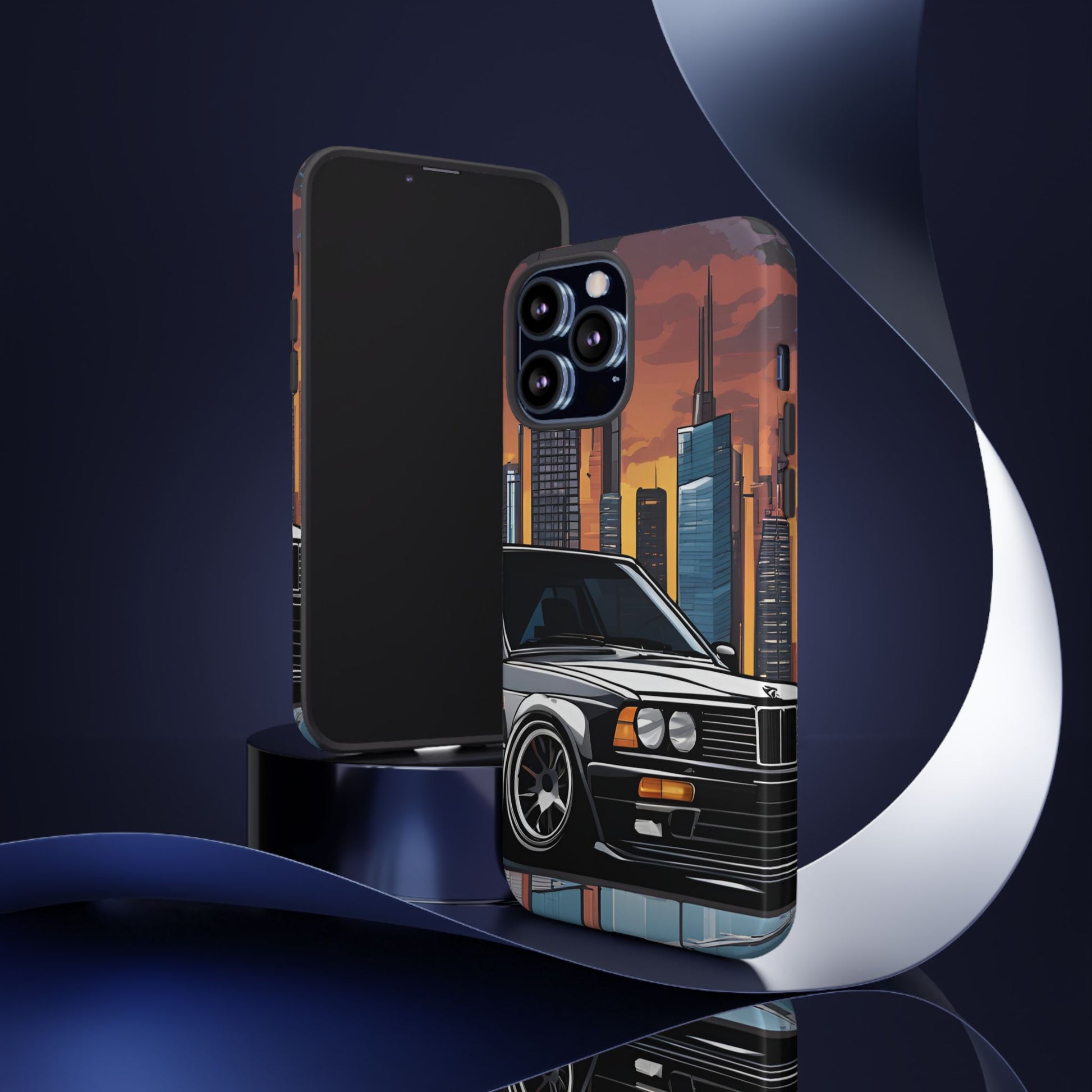 BMW E30 M3-Dual Layer Ultra Tough Phone Case iPhone 13 Pro Max Glossy Printify by The Night Shift Automotive Apparel