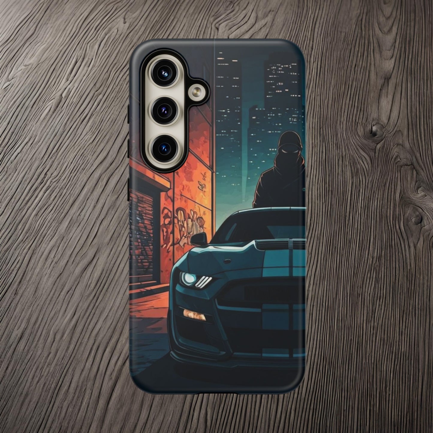 Ford Mustang Shelby GT350 Street Life-Dual Layer Ultra Tough Phone Case Samsung Galaxy S24 Matte Printify by The Night Shift Automotive Apparel