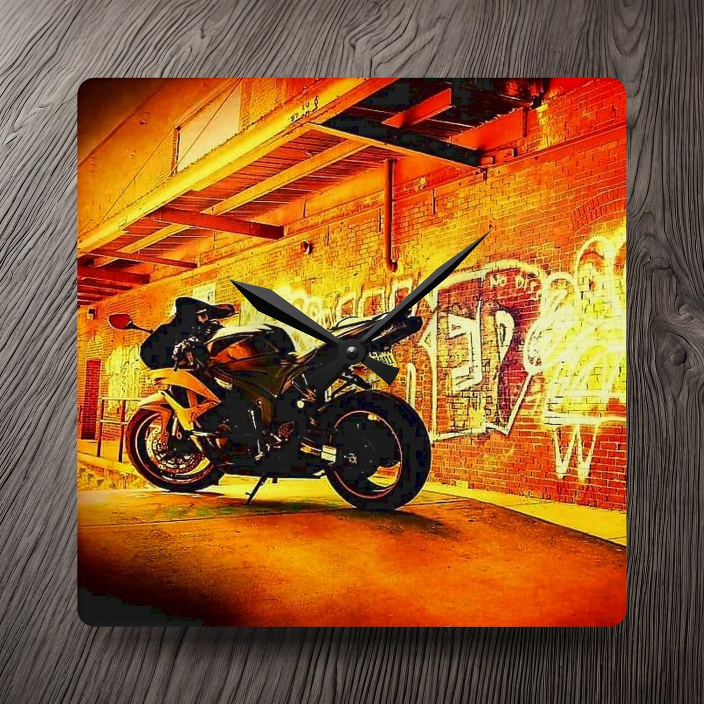 Sport Bike Street Life-Acrylic Wall Clock