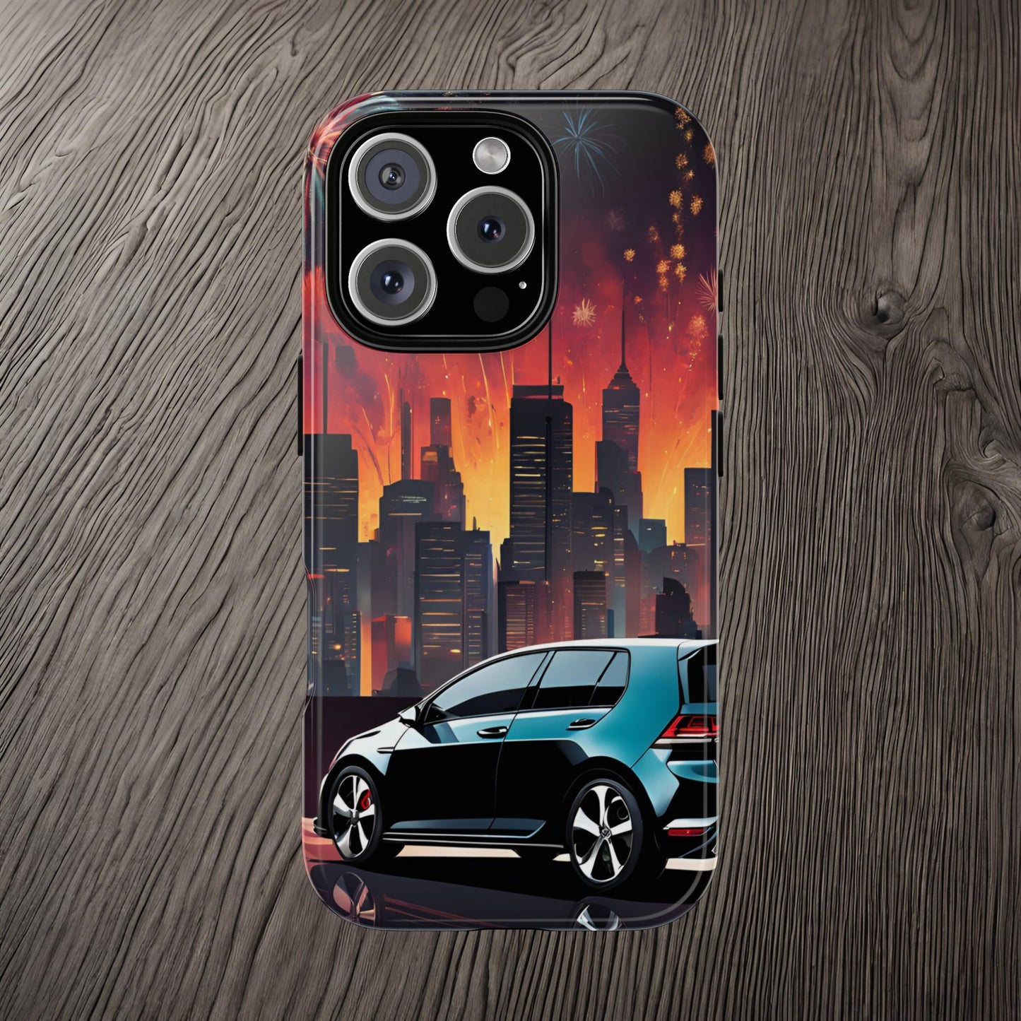 Volkswagon Golf GTI Fireworks-Dual Layer Ultra Tough Phone Case Printify by The Night Shift Automotive Apparel