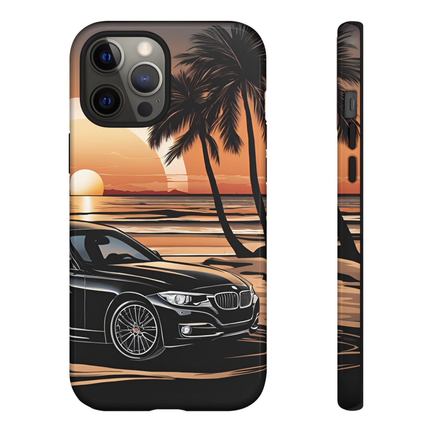 BMW Sunset On The Beach-Dual Layer Ultra Tough Phone Case iPhone 12 Pro Max Glossy Printify by The Night Shift Automotive Apparel