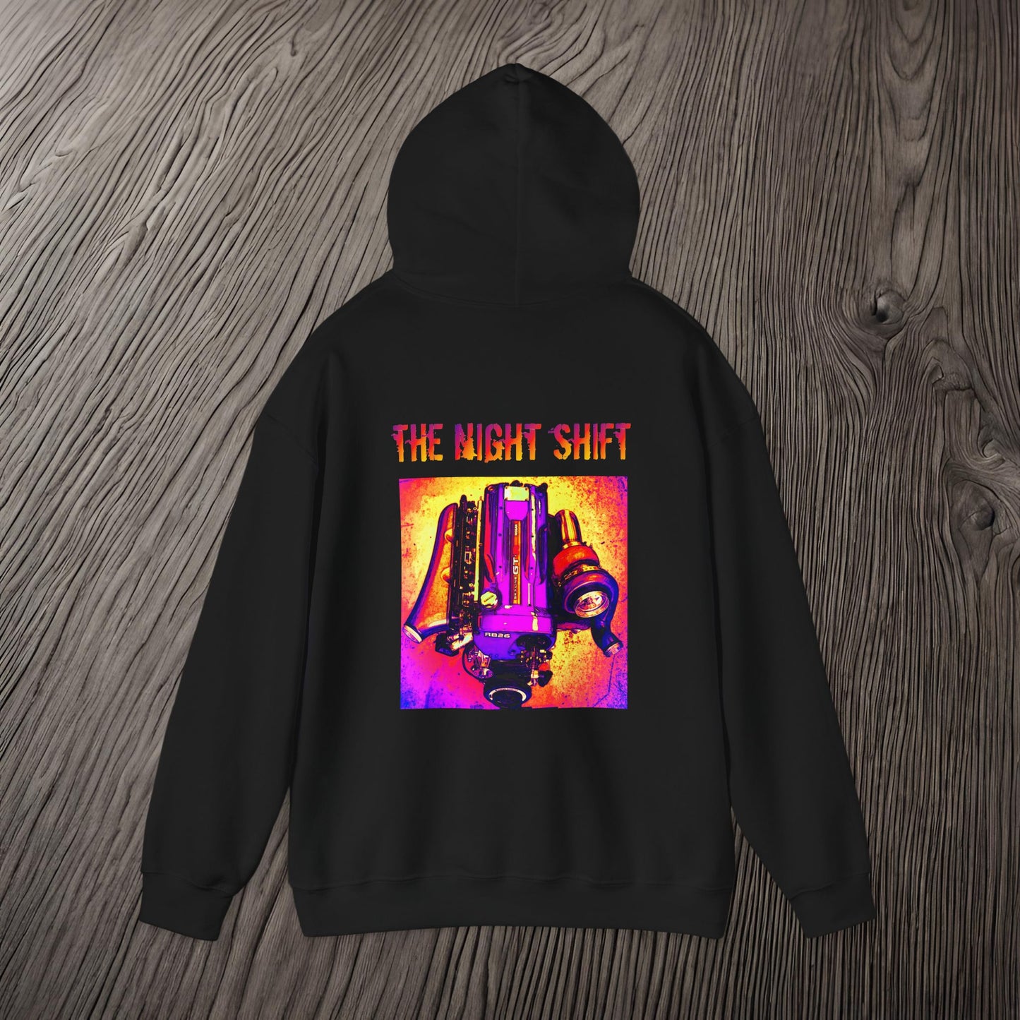 RB26DETT Synthwave-Premium, Ultra Soft Unisex Hoodie Printify by The Night Shift Automotive Apparel
