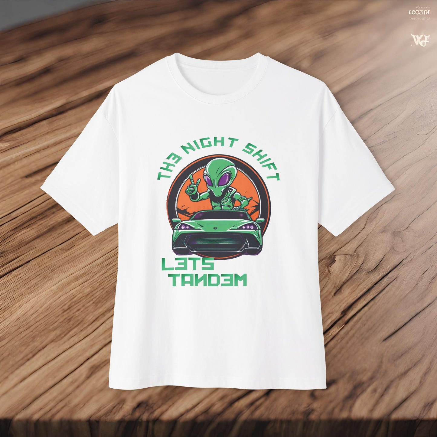 Lets Tandem Alien-Premium, Ultra Soft, Unisex Oversized Boxy Tee Printify by The Night Shift Automotive Apparel
