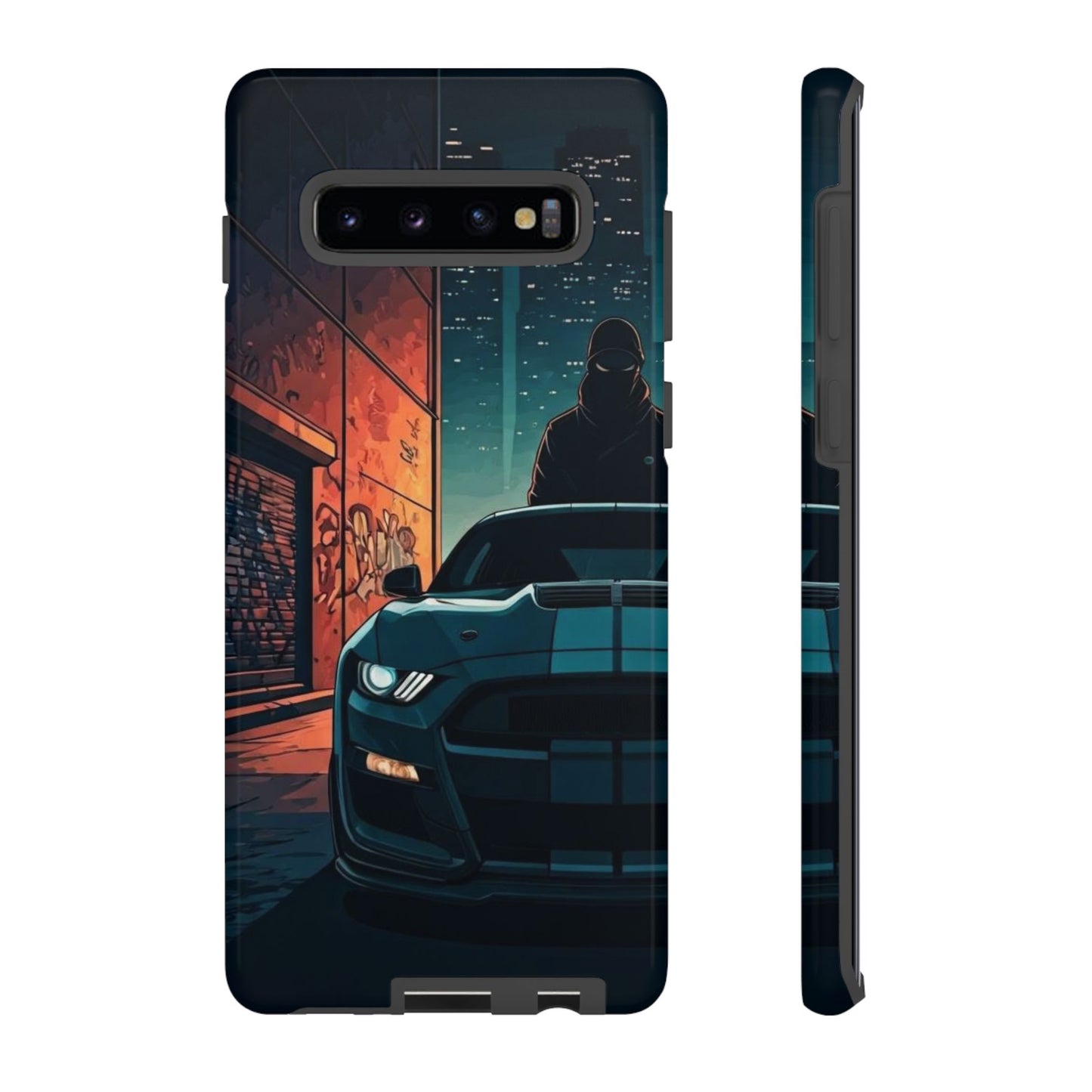 Ford Mustang Shelby GT350 Street Life-Dual Layer Ultra Tough Phone Case Samsung Galaxy S10 Plus Glossy Printify by The Night Shift Automotive Apparel