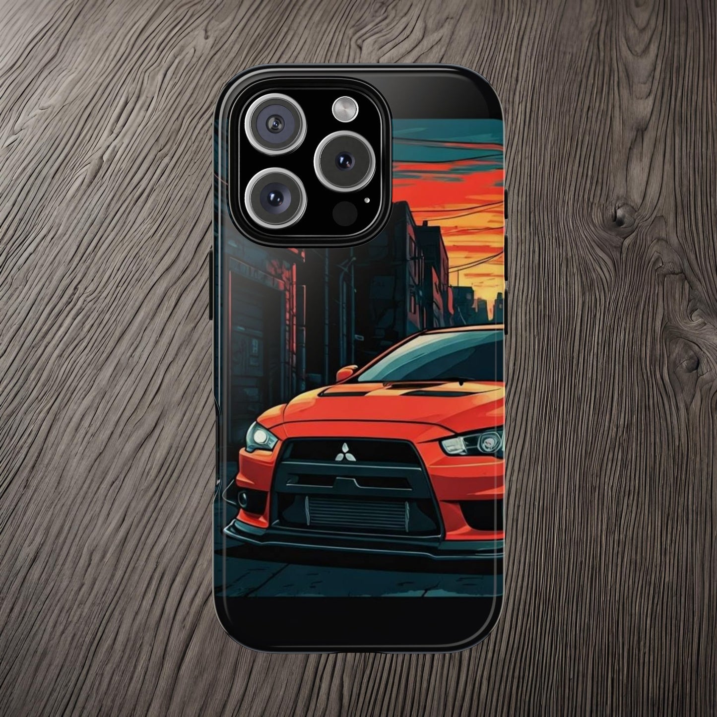 Mitsubishi Evo X Street Life-Dual Layer Ultra Tough Phone Case Printify by The Night Shift Automotive Apparel