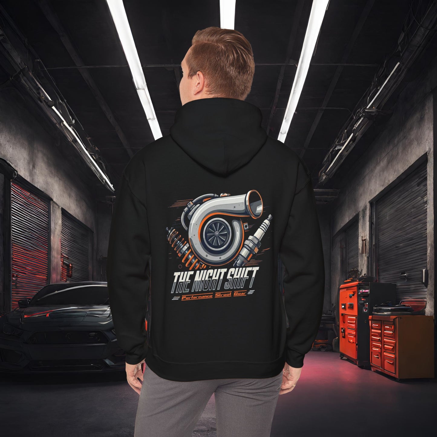 The Night Shift Essentials-Ultra Soft, Premium Hoodie Black Printify by The Night Shift Automotive Apparel