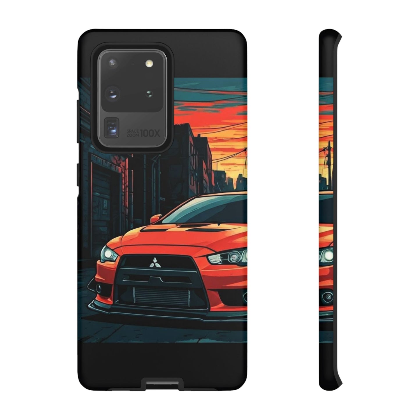 Mitsubishi Evo X Street Life-Dual Layer Ultra Tough Phone Case Samsung Galaxy S20 Ultra Matte Printify by The Night Shift Automotive Apparel