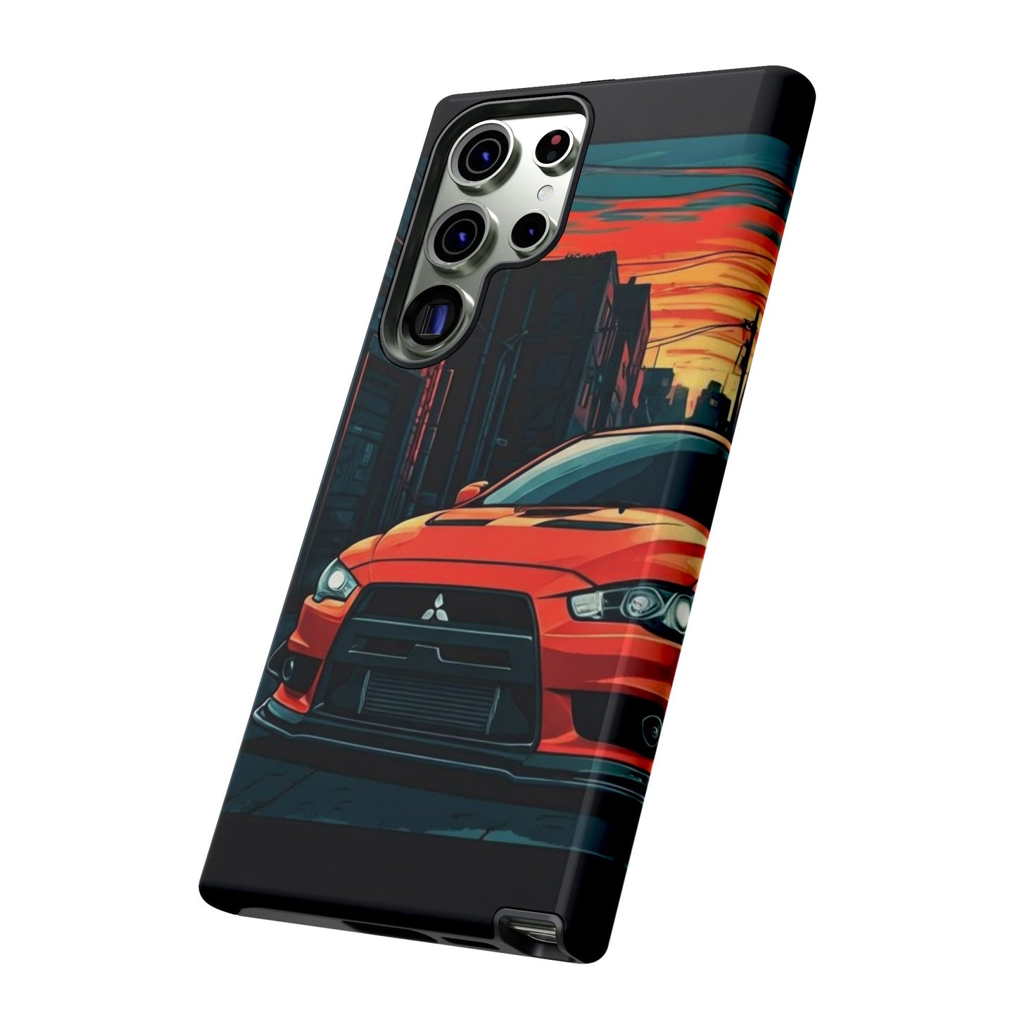 Mitsubishi Evo X Street Life-Dual Layer Ultra Tough Phone Case Printify by The Night Shift Automotive Apparel