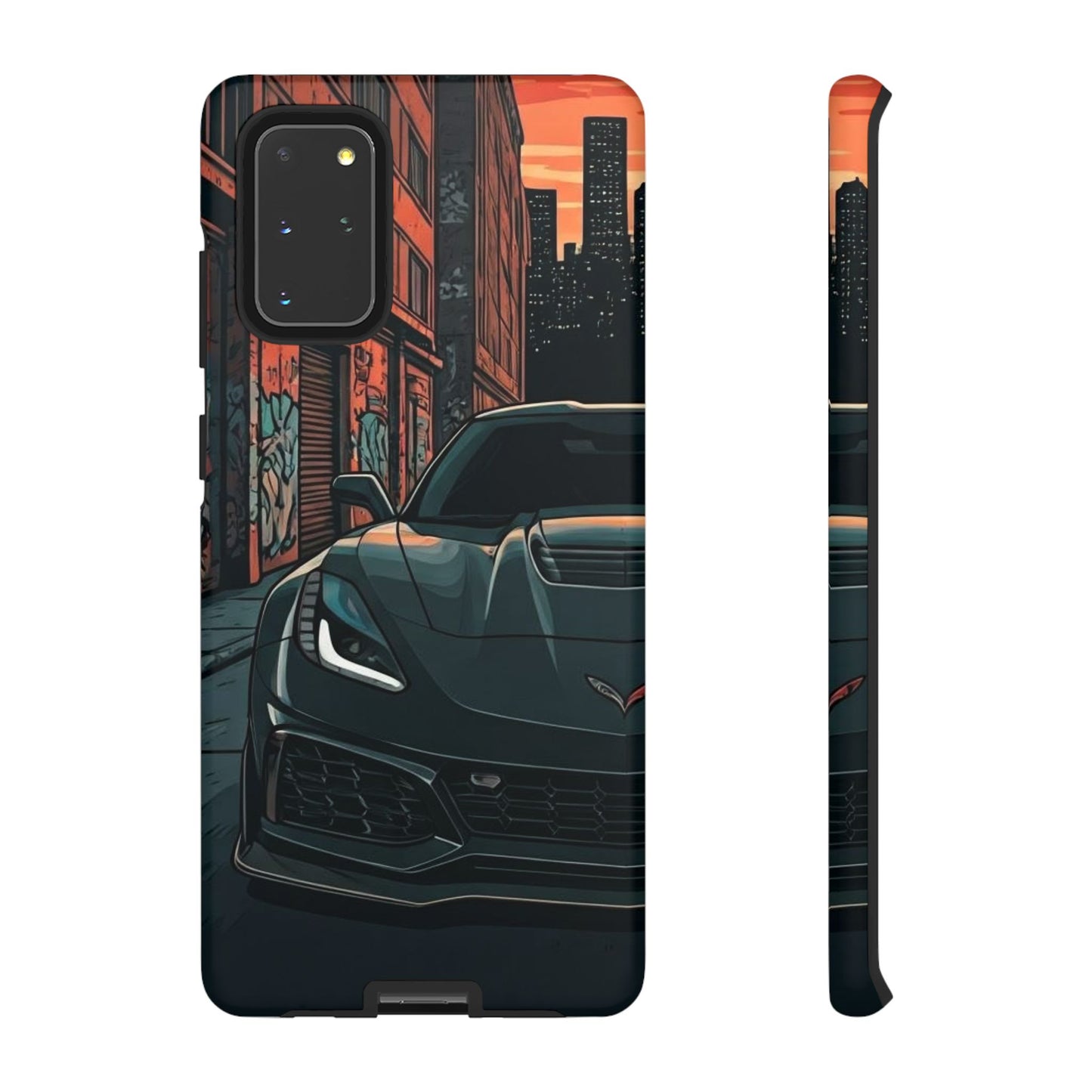 Chevy Corvette C7 Street Life-Dual Layer Ultra Tough Phone Case Samsung Galaxy S20+ Matte Printify by The Night Shift Automotive Apparel