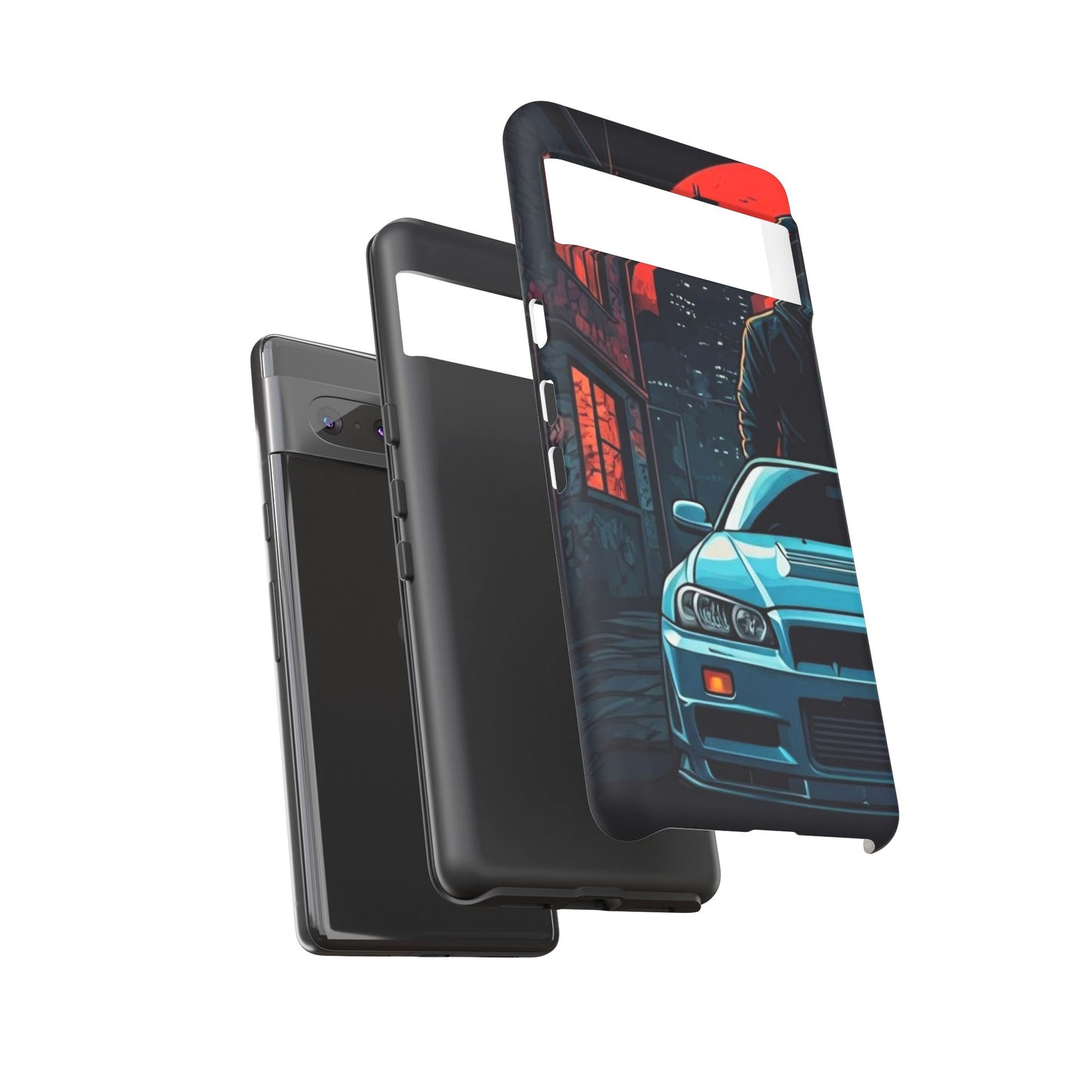 Nissan Skyline R34 Street Life-Dual Layer Ultra Tough Phone Case Printify by The Night Shift Automotive Apparel