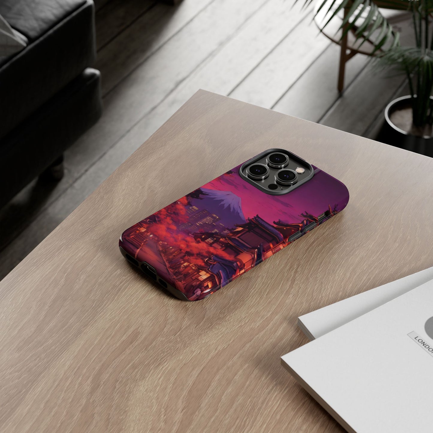 Traditional Japanese Village Countryside-Dual Layer Ultra Tough Phone Case iPhone 14 Pro Glossy Printify by The Night Shift Automotive Apparel