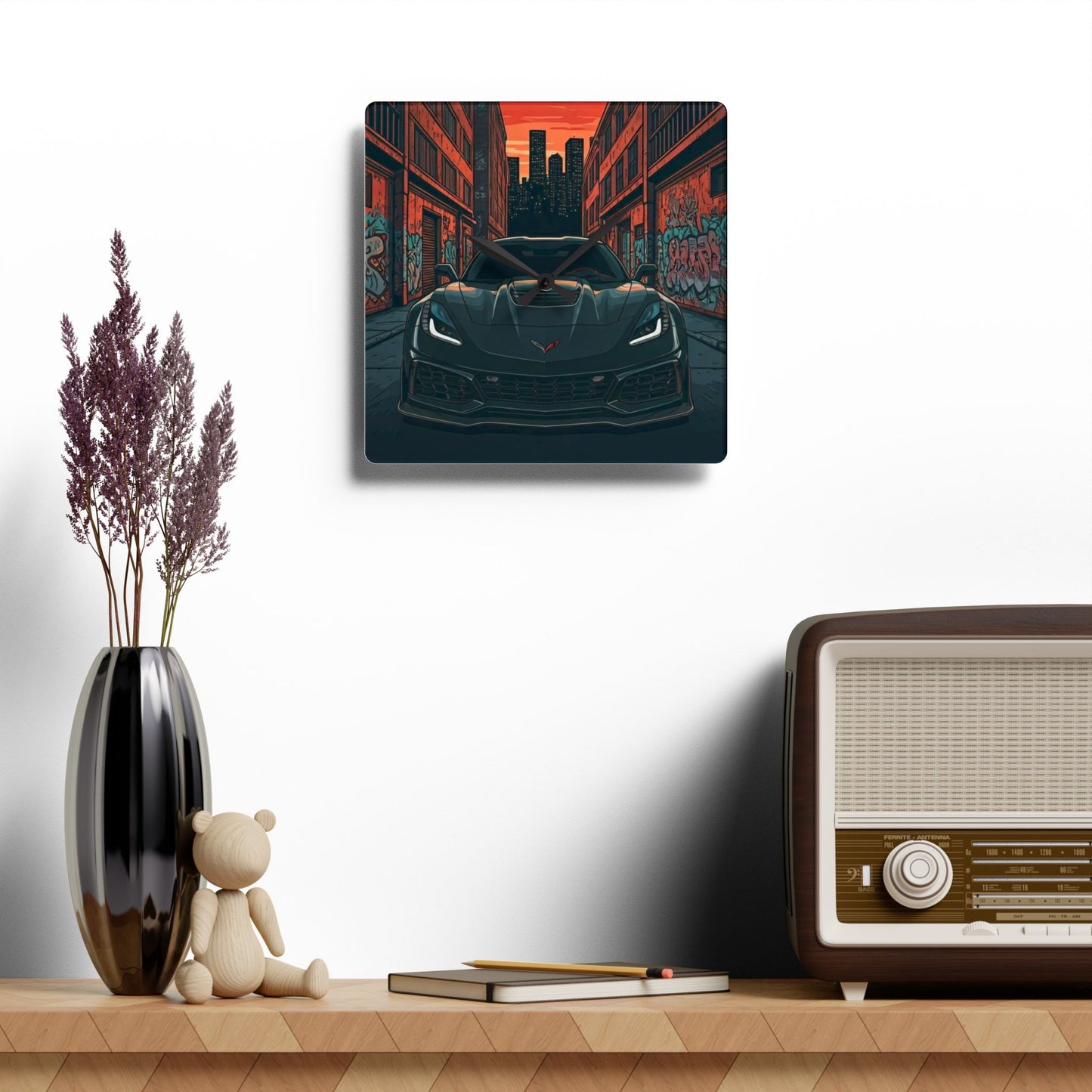 Chevy Corvette C7 Street Life-Acrylic Wall Clock