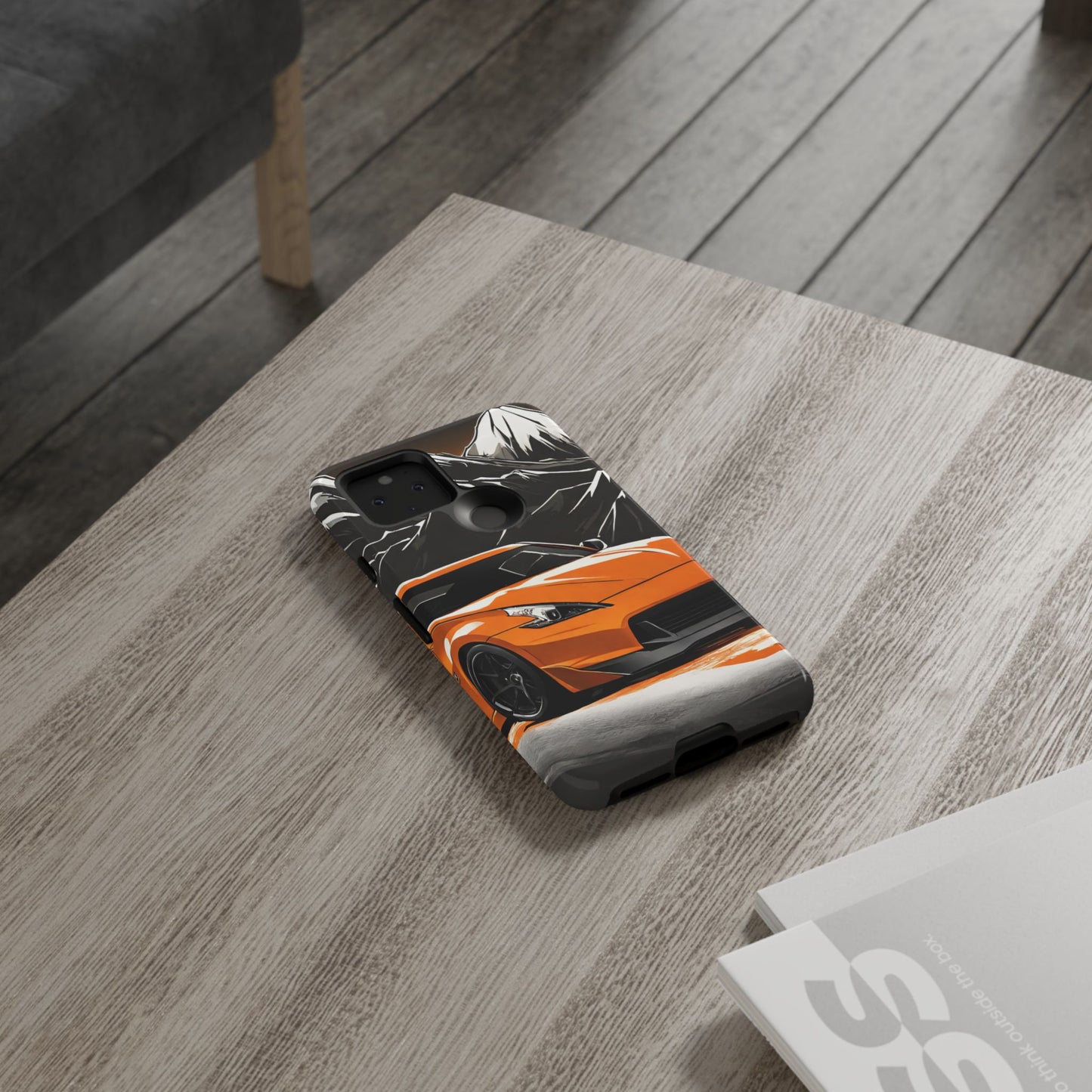 Nissan 370Z Mt Fuji-Dual Layer Ultra Tough Phone Case Google Pixel 5 5G Glossy Printify by The Night Shift Automotive Apparel