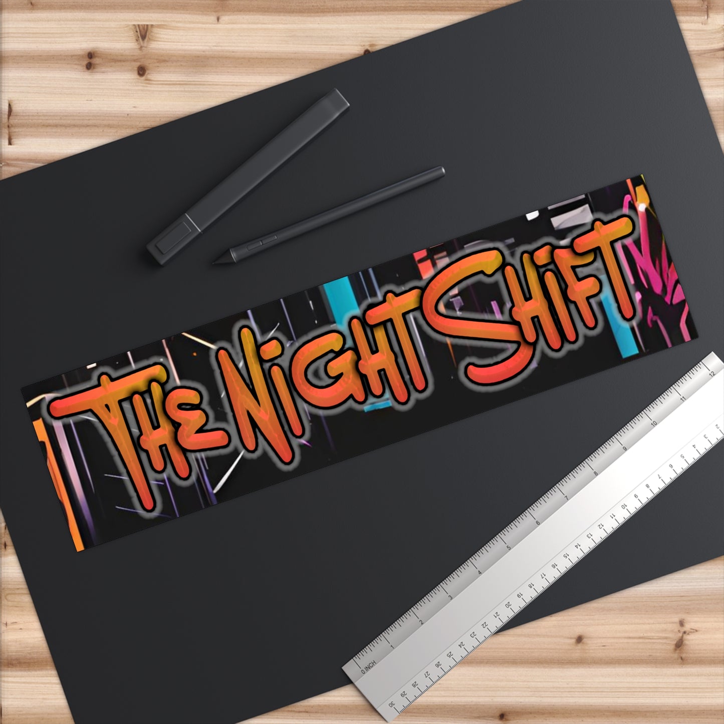 The Night Shift-Bumper Sticker 15" × 3.75" Rectangle White Printify by The Night Shift Automotive Apparel