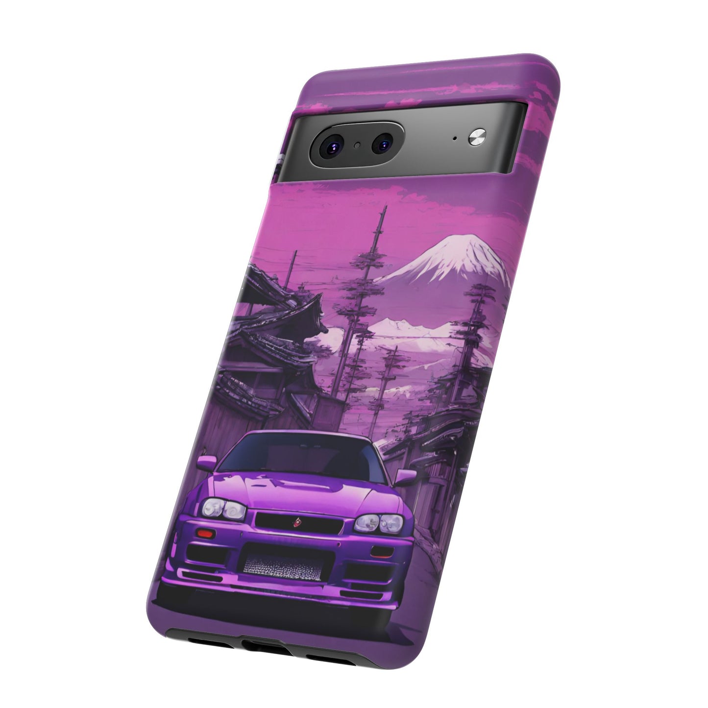 Nissan Skyline R34 Mt Fuji-Dual Layer Ultra Tough Phone Case Printify by The Night Shift Automotive Apparel