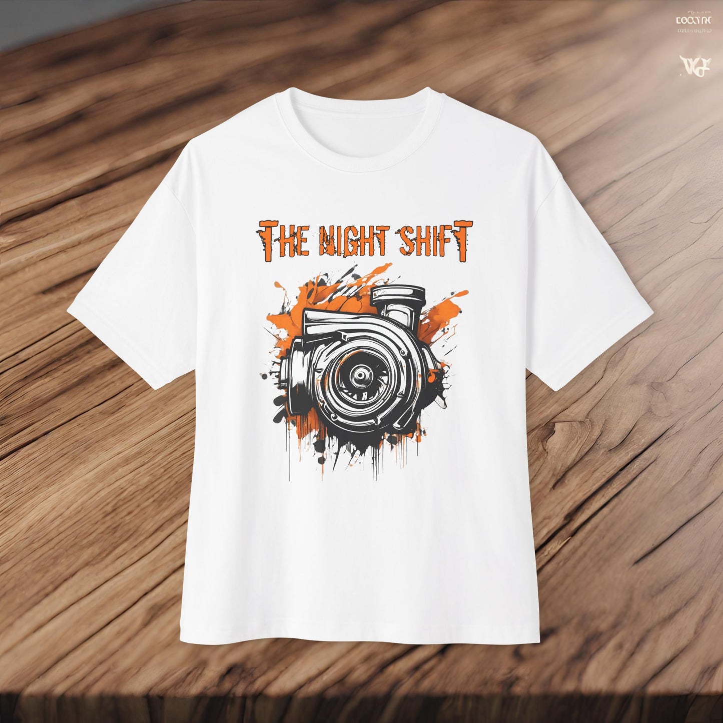 Graffiti Turbo-Premium, Ultra Soft Unisex Oversized Boxy Tee Printify by The Night Shift Automotive Apparel