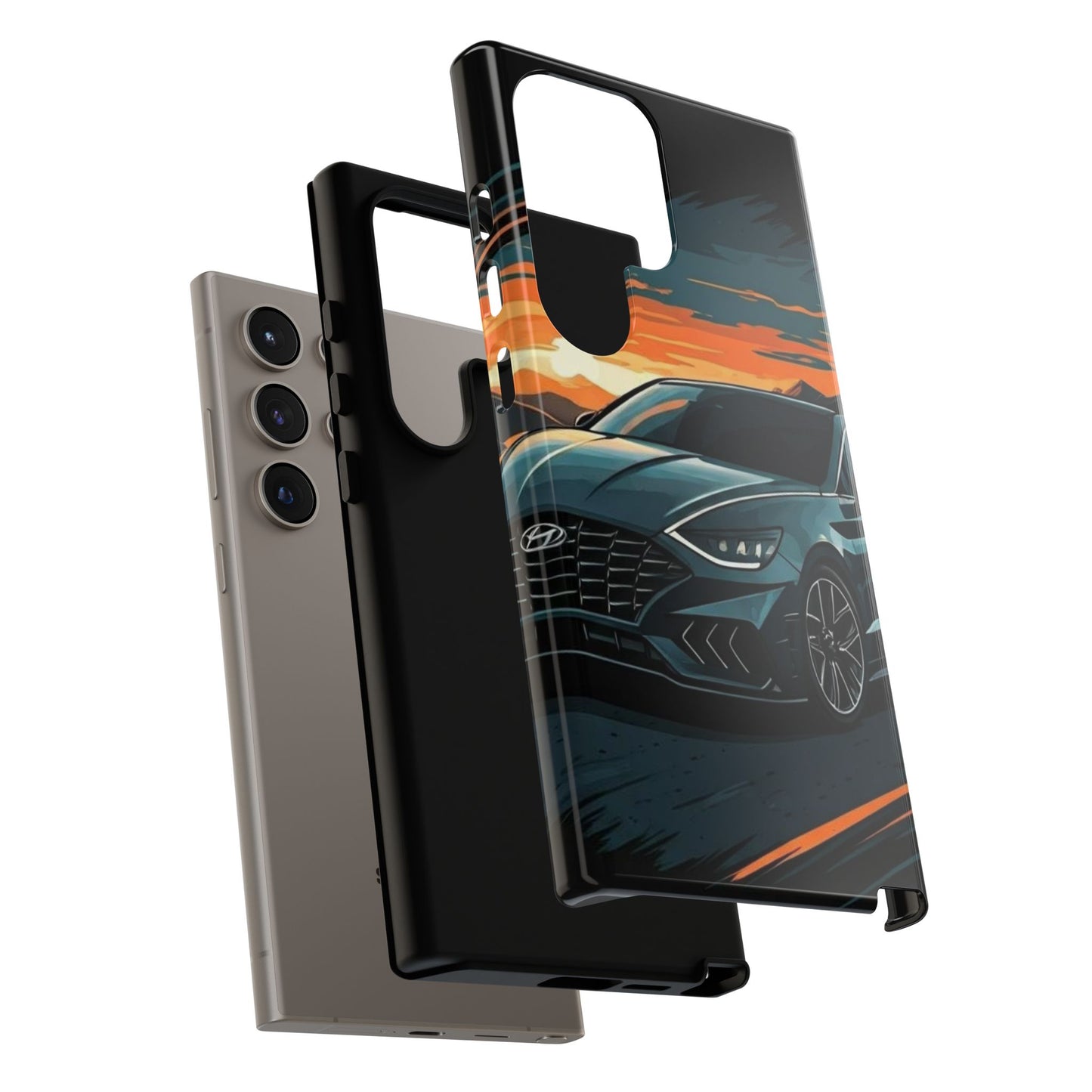 Hyundai Sonata-Sunset Drive-Dual Layer Ultra Tough Phone Case Printify by The Night Shift Automotive Apparel