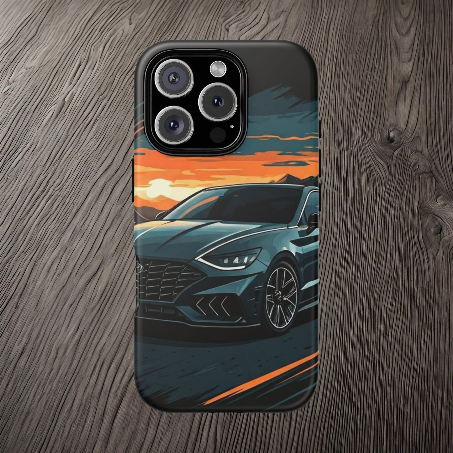 Hyundai Sonata-Sunset Drive-Dual Layer Ultra Tough Phone Case Printify by The Night Shift Automotive Apparel