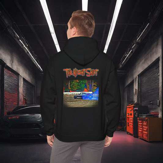 Chevy Corvette C7 Drifting-Premium, Ultra Soft Unisex Hoodie Black Printify by The Night Shift Automotive Apparel