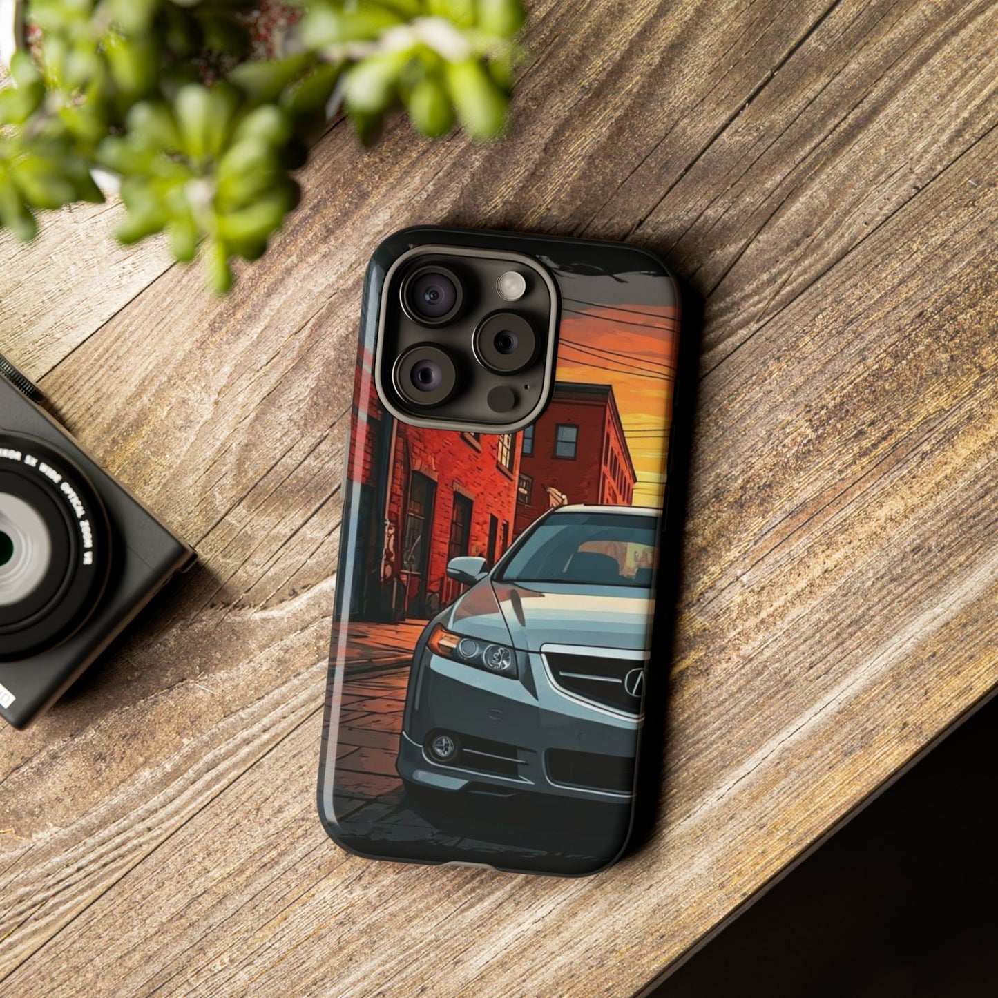 Acura TL Street Life-Dual Layer Ultra Tough Phone Case iPhone 15 Pro Glossy Printify by The Night Shift Automotive Apparel