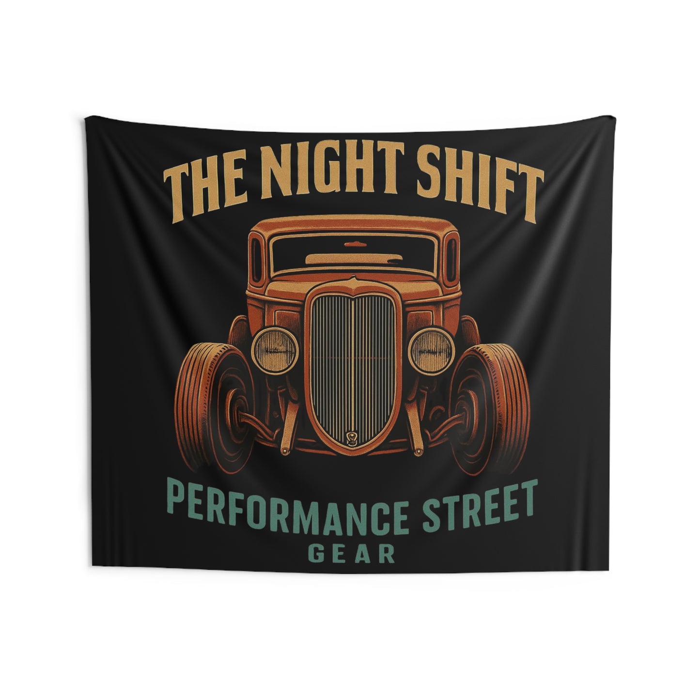 The Night Shift Indoor Wall Tapestries - Shop Banner 80" × 68" Printify by The Night Shift Automotive Apparel