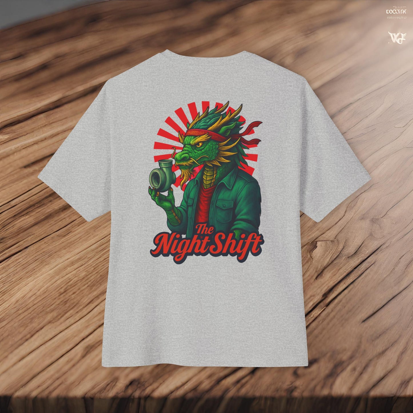 Good Vibes Dragon-Premium, Ultra Soft Unisex Oversized Boxy Tee Printify by The Night Shift Automotive Apparel