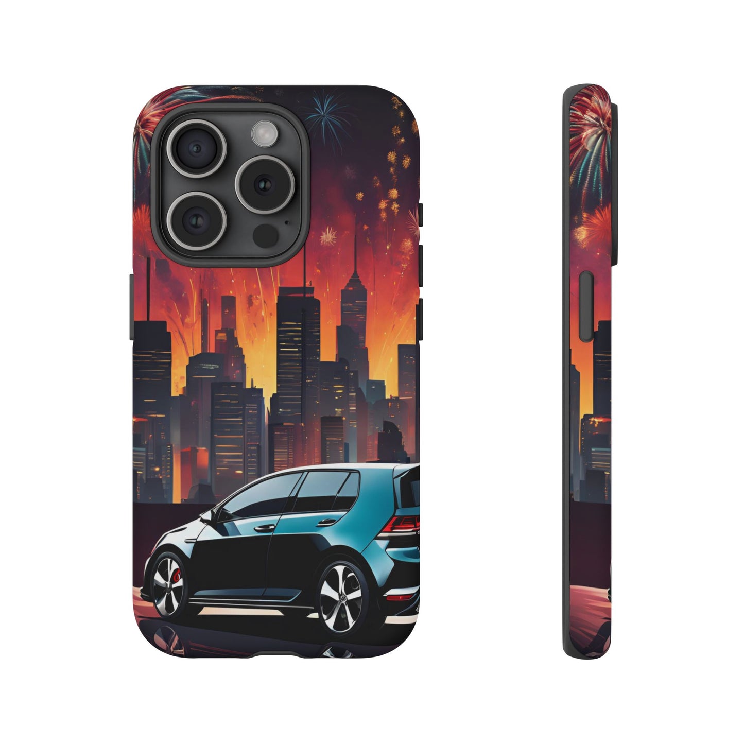 Volkswagon Golf GTI Fireworks-Dual Layer Ultra Tough Phone Case Printify by The Night Shift Automotive Apparel