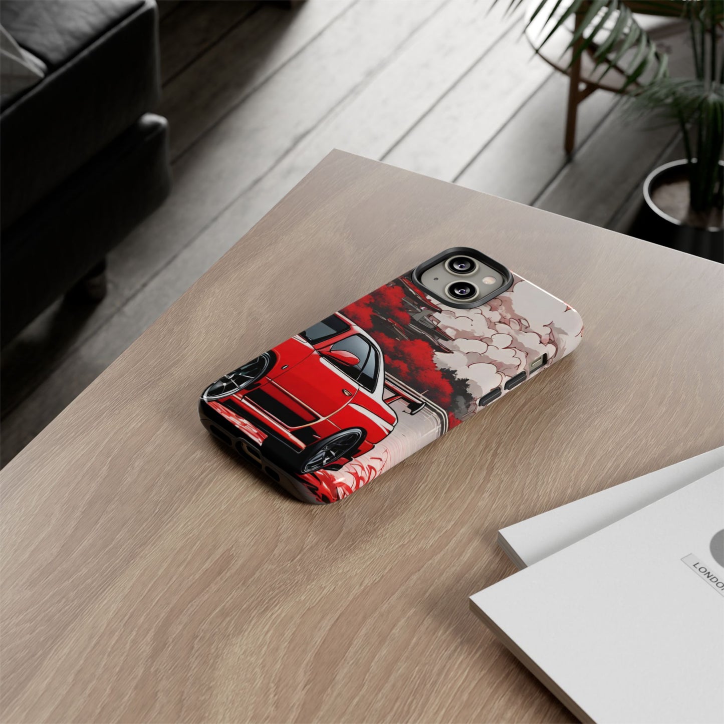 Nissan Skyline R34-Dual Layer Ultra Tough Phone Case iPhone 14 Glossy Printify by The Night Shift Automotive Apparel