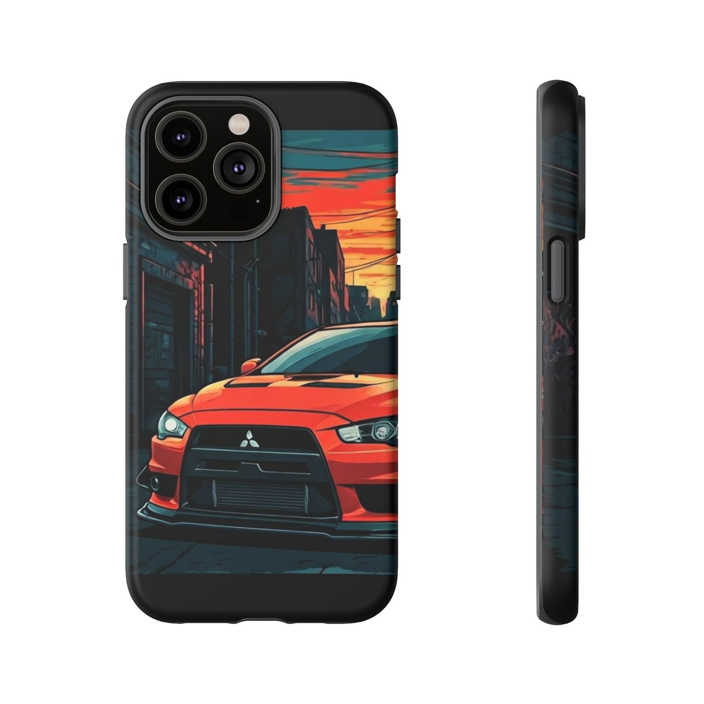 Mitsubishi Evo X Street Life-Dual Layer Ultra Tough Phone Case Printify by The Night Shift Automotive Apparel