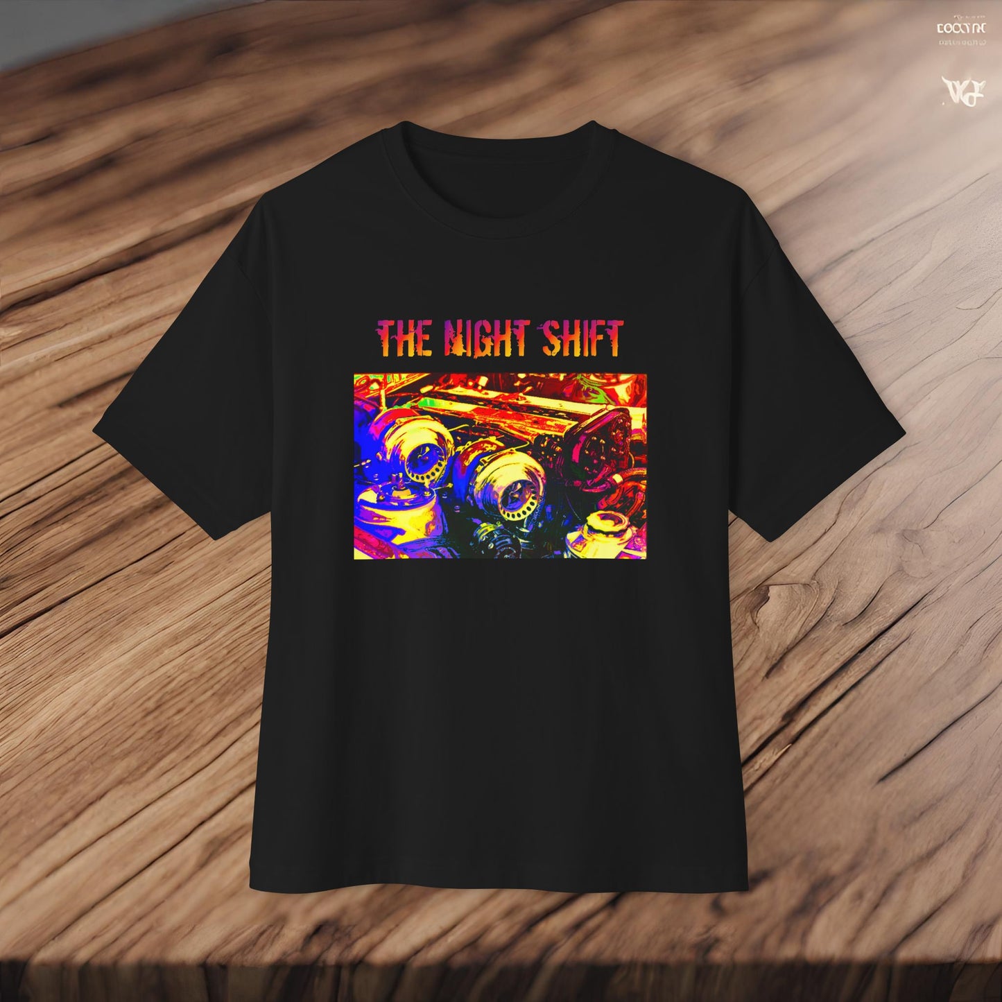 1JZ-GTE Twin Turbo Synthwave-Premium, Ultra Soft Unisex Oversized Boxy Tee Printify by The Night Shift Automotive Apparel