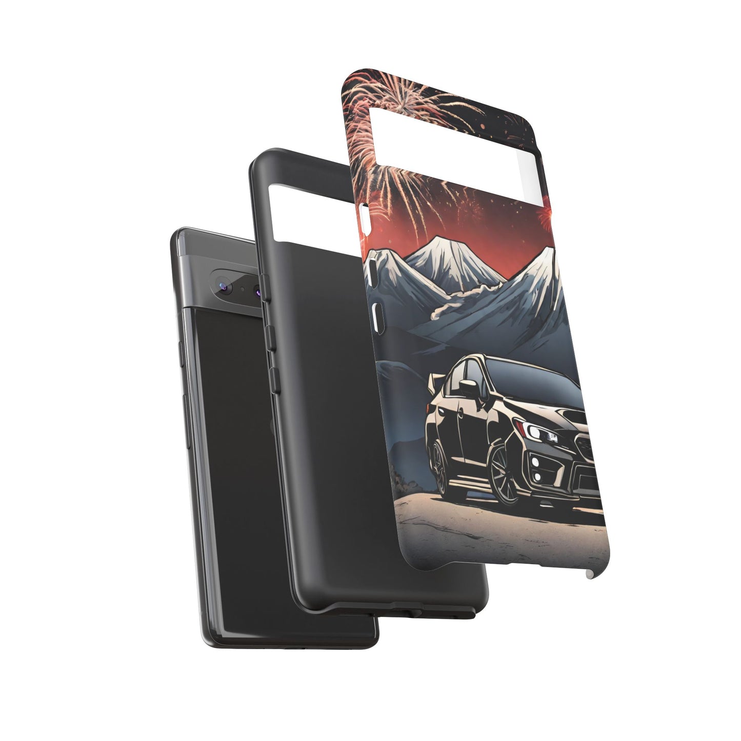 Subaru WRX/STI Fireworks-Dual Layer Ultra Tough Phone Case Printify by The Night Shift Automotive Apparel