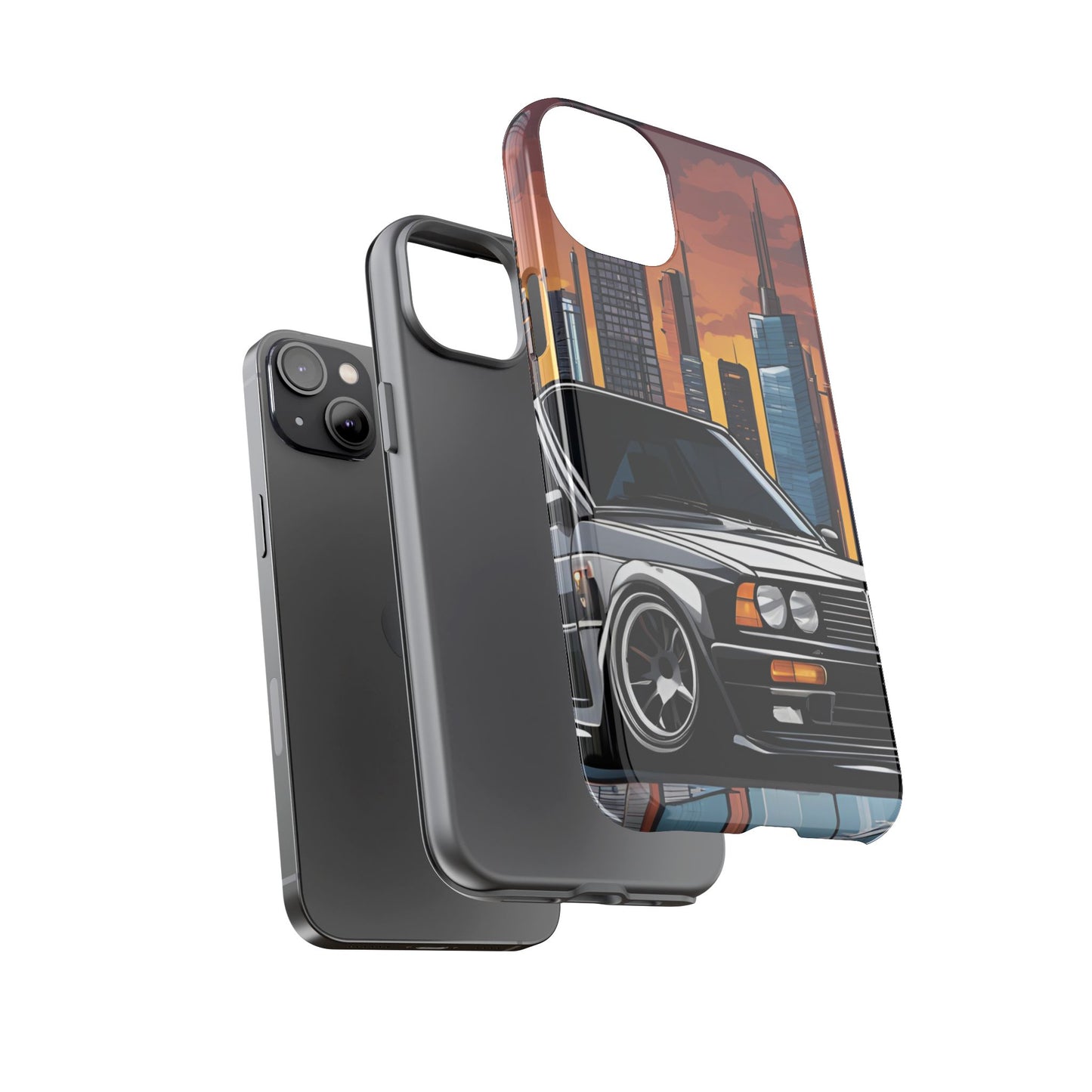 BMW E30 M3-Dual Layer Ultra Tough Phone Case Printify by The Night Shift Automotive Apparel