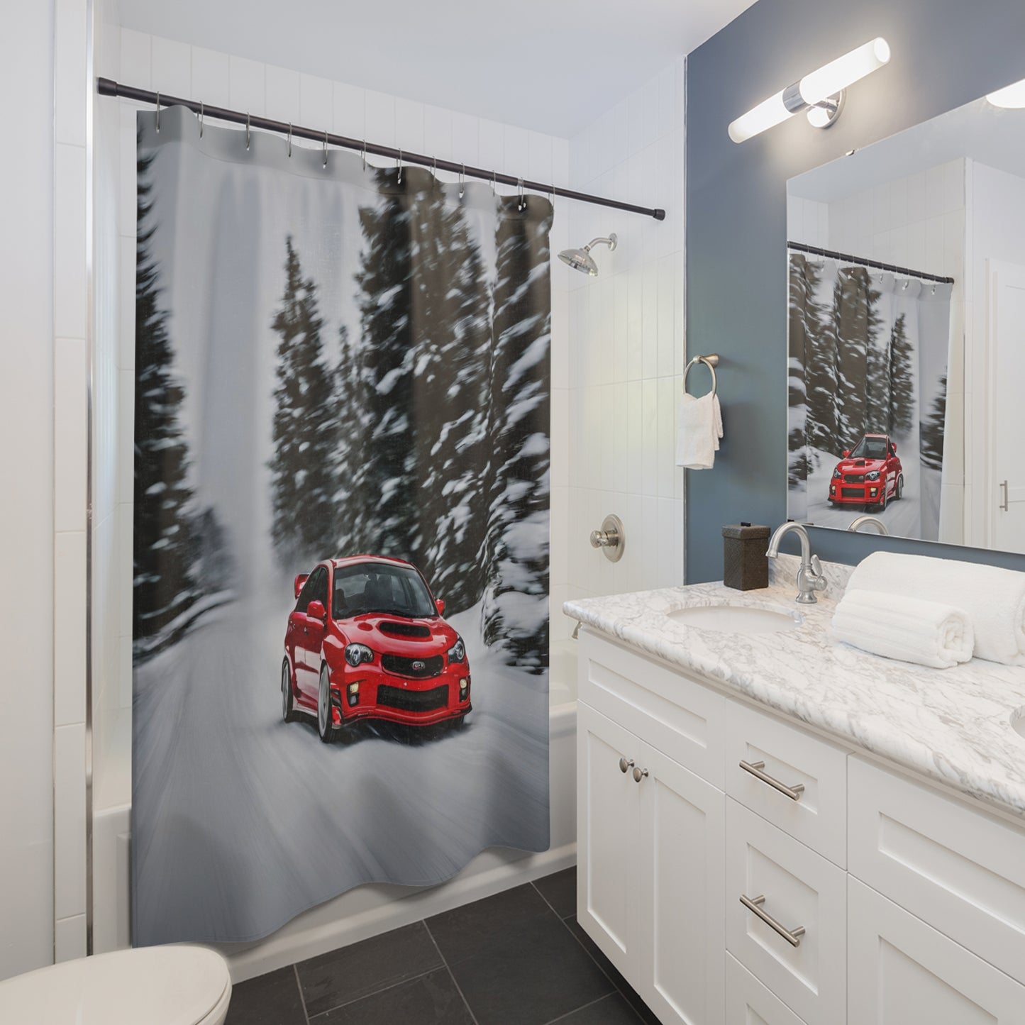Shower Curtains Printify by The Night Shift Automotive Apparel