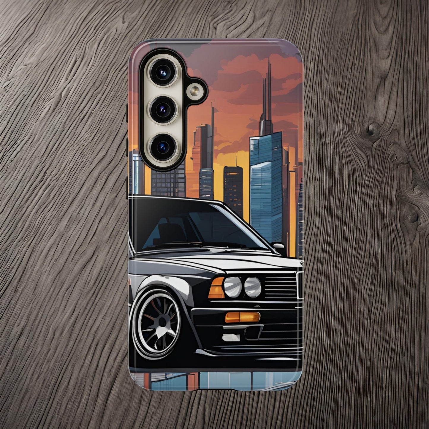 BMW E30 M3-Dual Layer Ultra Tough Phone Case Samsung Galaxy S24 Glossy Printify by The Night Shift Automotive Apparel