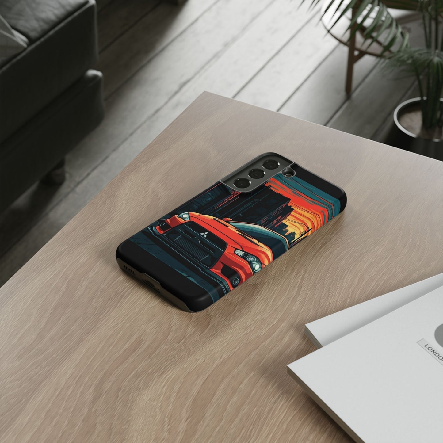 Mitsubishi Evo X Street Life-Dual Layer Ultra Tough Phone Case Samsung Galaxy S22 Matte Printify by The Night Shift Automotive Apparel