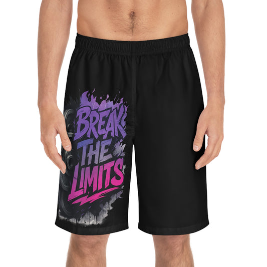 Break The Limits - Men's Relaxed Fit Board Shorts Seam thread color automatically matched to design Printify by The Night Shift Automotive Apparel